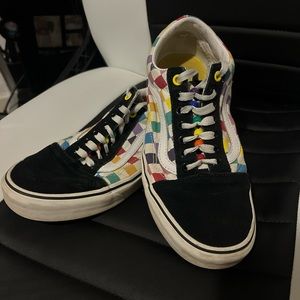 Colorful checkered Vans